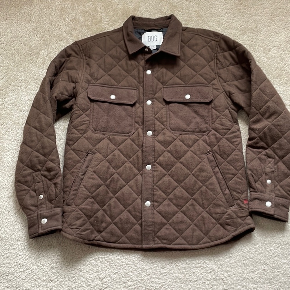 Urban Outfitters BDG Like New Mens Quilted Jacket in Brown